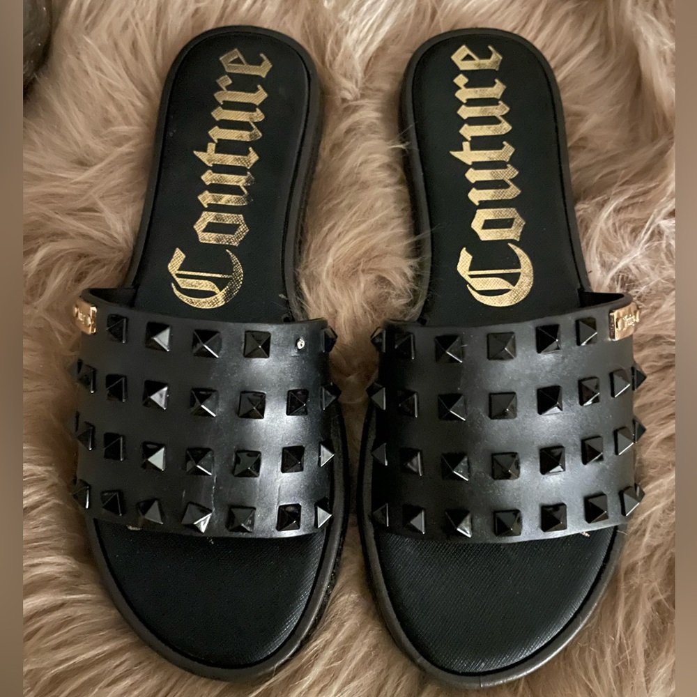 Juicy Couture Black Slides